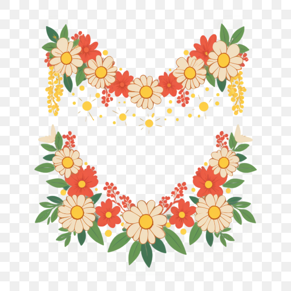 Colorful Floral Garland Decoration
