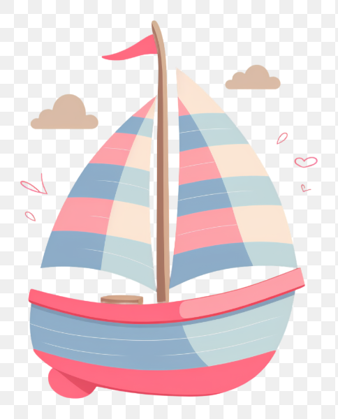 Colorful Sailboat Illustration