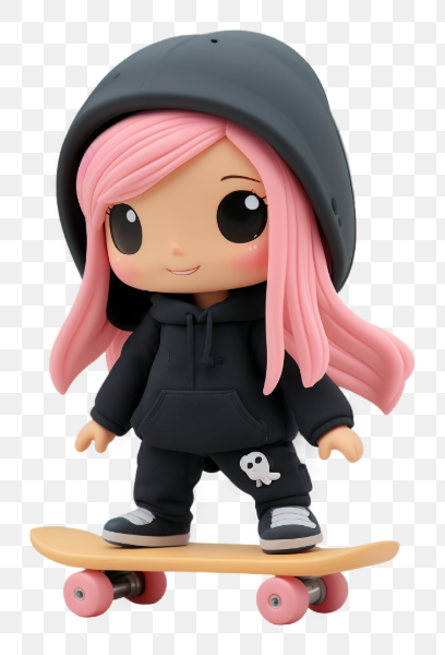 Cute Skateboard Girl Toy