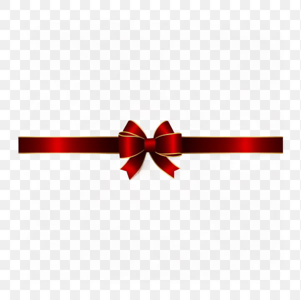 Red Ribbon Bow for Gift Wrapping