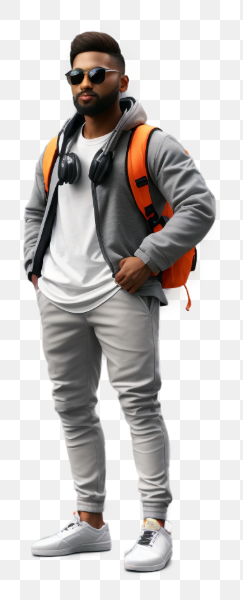 Stylish Man with Backpack