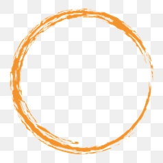 Abstract Orange Brushstroke Circle Design – Transparent PNG Image
