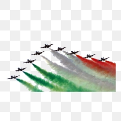 Air Force Jets with Indian Flag Colors – Transparent PNG Image