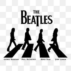 Beatles Silhouette Art Featuring Abbey Road