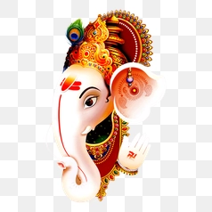 Beautiful Ganesha for Ganesh Chaturthi – Transparent PNG Image