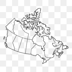 Blank Provinces Map of Canada