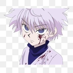 Bloodied Killua Zoldyck from Hunter X Hunter – Transparent PNG Image