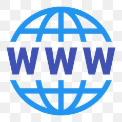 Blue Globe Logo with WWW Text