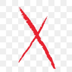 Bold Red X Mark Design