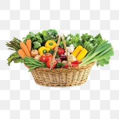 Bountiful Harvest Vegetable Basket – Transparent PNG Image