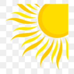 Bright Yellow Sun with Radiating Rays