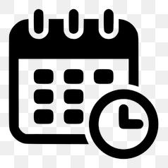 Calendar and Clock Icon Time Concept – Transparent PNG Image