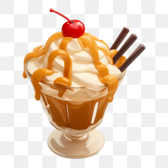 Caramel Sundae with Cherry