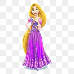 Charming Princess Rapunzel Illustration – Transparent PNG Image