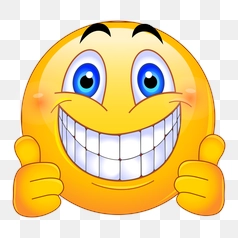 Cheerful Smiley Face with Thumbs Up
