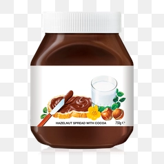 Chocolate Hazelnut Spread on Toast – Transparent PNG Image