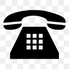 Classic Black and White Telephone Icon