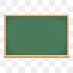 Classic Green Chalkboard Illustration – Transparent PNG Image