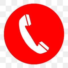 Classic Red Telephone Icon – Transparent PNG Image