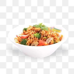 Colorful Fusilli Pasta with Vegetables