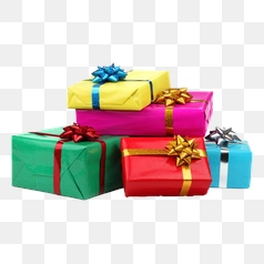 Colorful Gift Boxes with Bows – Transparent PNG Image