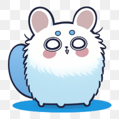 Cute Fluffy Cartoon Creature – Transparent PNG Image