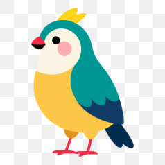 Cute Little Exotic Bird – Transparent PNG Image