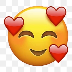 Cute Pink Heart Emoji Illustration