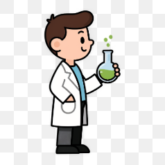 Cute Scientist Holding Green Flask