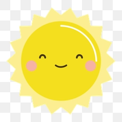 Cute Smiling Sun Illustration