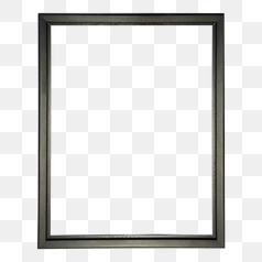 Dark Gray Rectangular Picture Frame – Transparent PNG Image