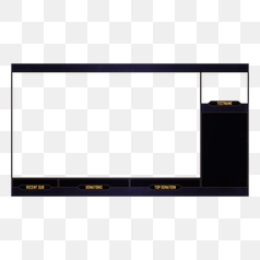 Dark Minimalist Twitch Stream Overlay – Transparent PNG Image