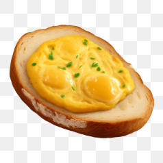 Delicious Egg Toast with Herbs – Transparent PNG Image