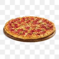 Delicious Pepperoni and Jalapeño Pizza – Transparent PNG Image