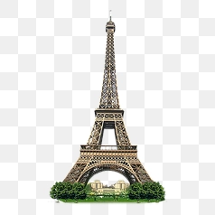 Detailed Illustration of the Eiffel Tower – Transparent PNG Image