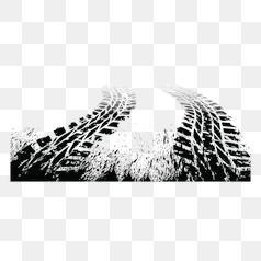 Detailed Mud Tire Tracks Clip Art – Transparent PNG Image