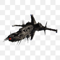 Detailed Sci Fi Battleship Render – Transparent PNG Image