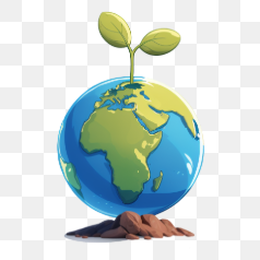 Earth with Growing Plant