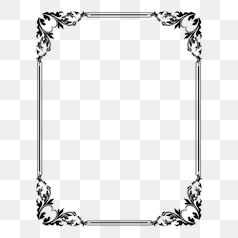 Elegant Black Floral Border Design