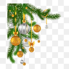 Elegant Christmas Garland with Ornaments