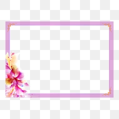 Elegant Floral Wedding Frame Design – Transparent PNG Image
