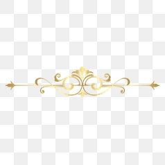 Elegant Gold Swirl Ornament – Transparent PNG Image