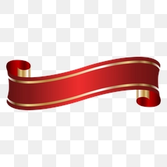 Elegant Red and Gold Ribbon Banner Design