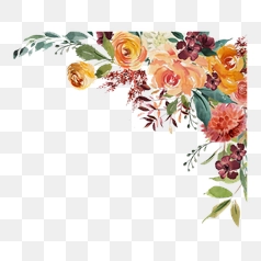 Elegant Watercolor Floral Branch Illustration – Transparent PNG Image