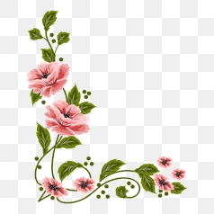Floral Watercolor Border Design