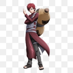 Gaara in a Fighting Pose – Transparent PNG Image