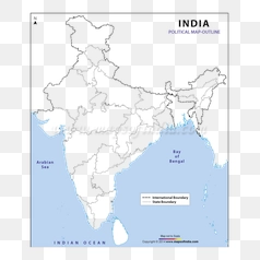 India s Political Map Outline