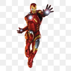 Iron Man in Dynamic Pose Illustration