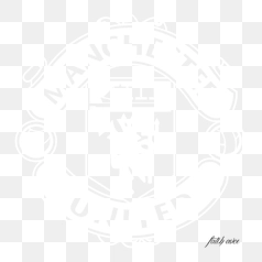Manchester United Logo Black and White Design