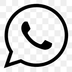 Minimalist White WhatsApp Icon Design – Transparent PNG Image